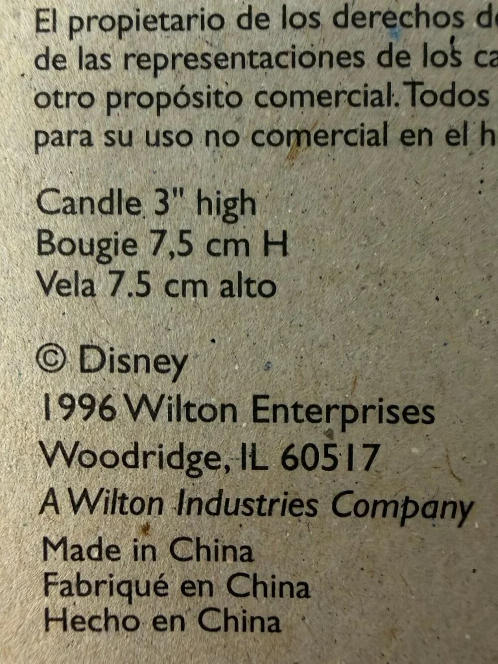 Vintage 1996 Disney Mickey Unlimited Birthday Cake Candle NOS Sealed
